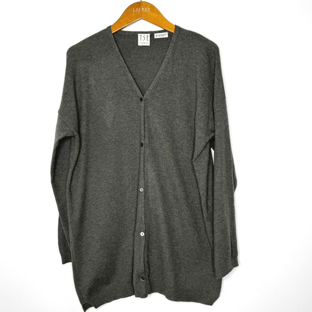 TSE Cashmere Cardigan Button Front‎ Women's Small Brown